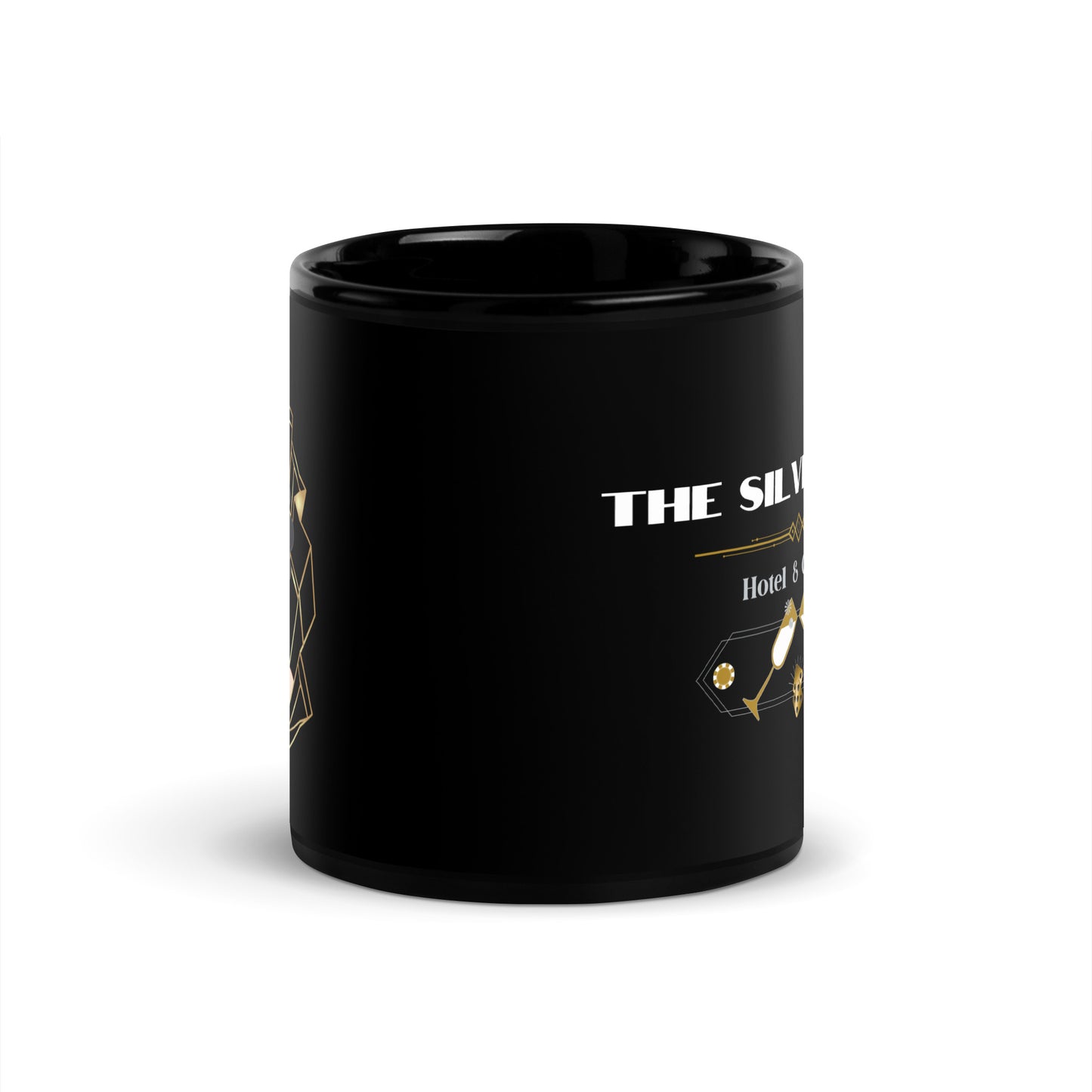 THE SILVER LADY Hotel & Casino SHARED WORLDS Black Glossy Mug - WRITING SHARED WORLDS WMG Publishing