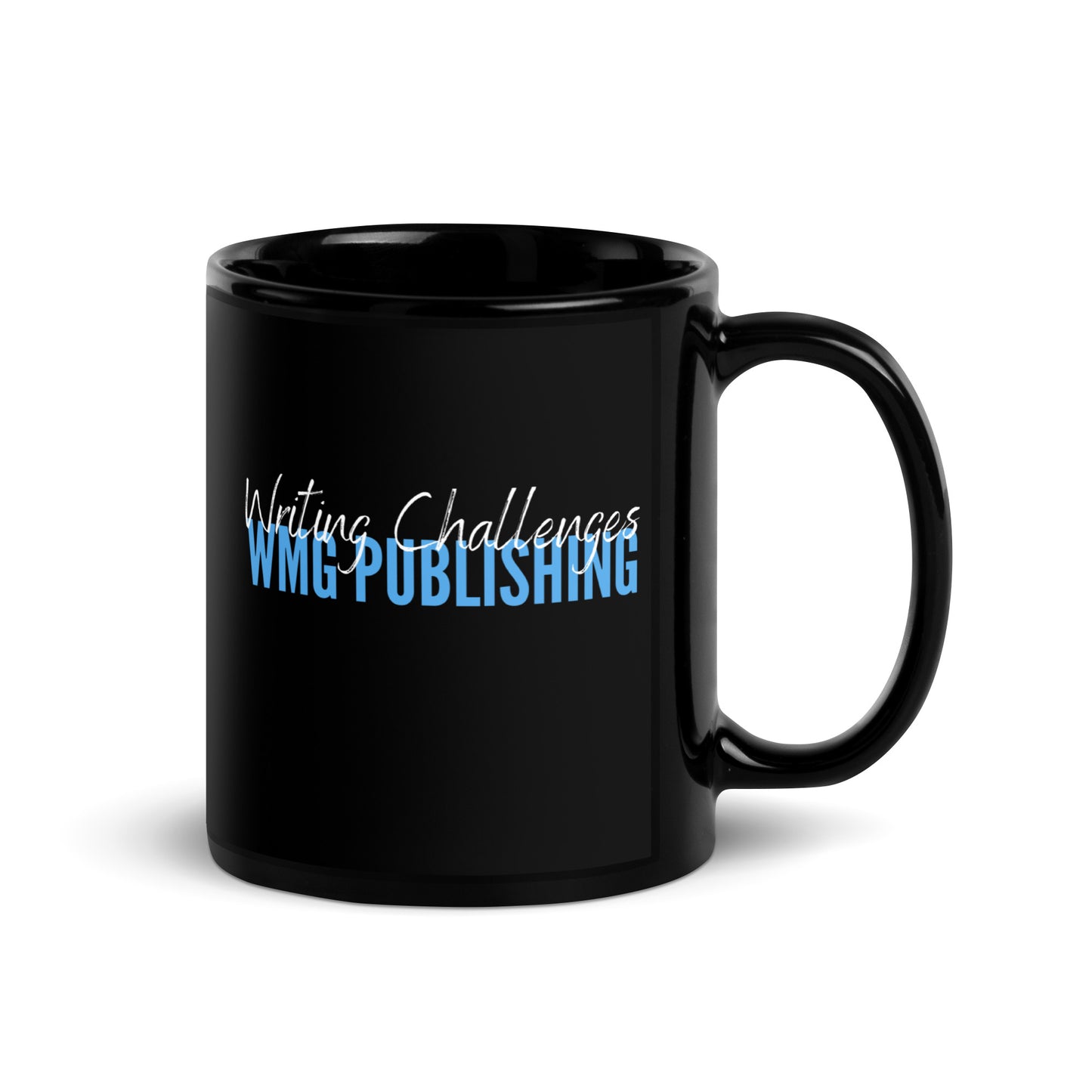 I AM WRITING 2024 WORDS Black Glossy Mug - WRITING CHALLENGES WMG Publishing