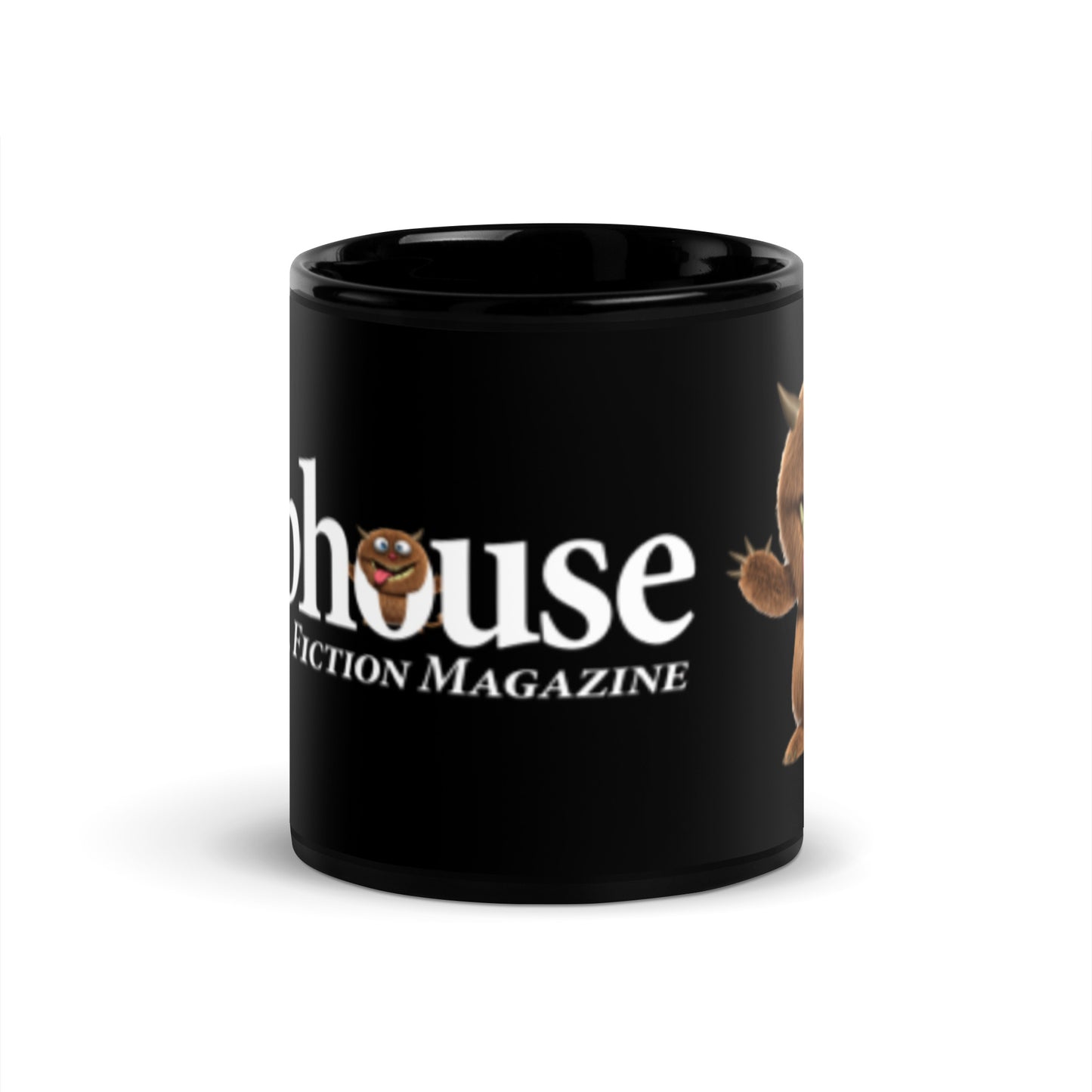 Wake-Up Smiling THUMPER & PULPHOUSE GLOSSY BLACK MUG - Goofy Coffee Tea Mug Fun & Humorous