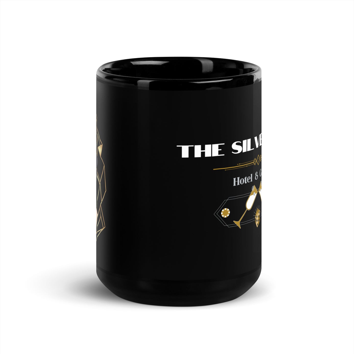 THE SILVER LADY Hotel & Casino SHARED WORLDS Black Glossy Mug - WRITING SHARED WORLDS WMG Publishing