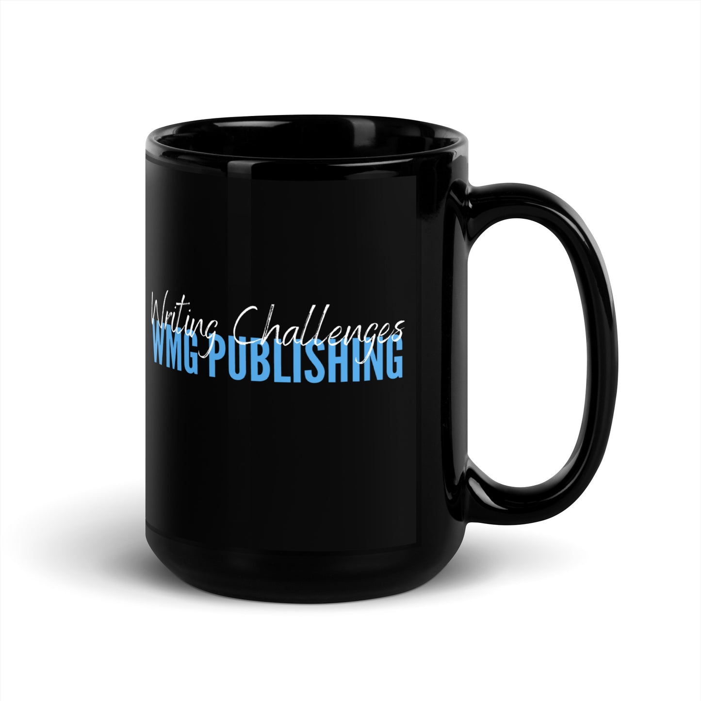 I AM WRITING 2024 WORDS Black Glossy Mug - WRITING CHALLENGES WMG Publishing