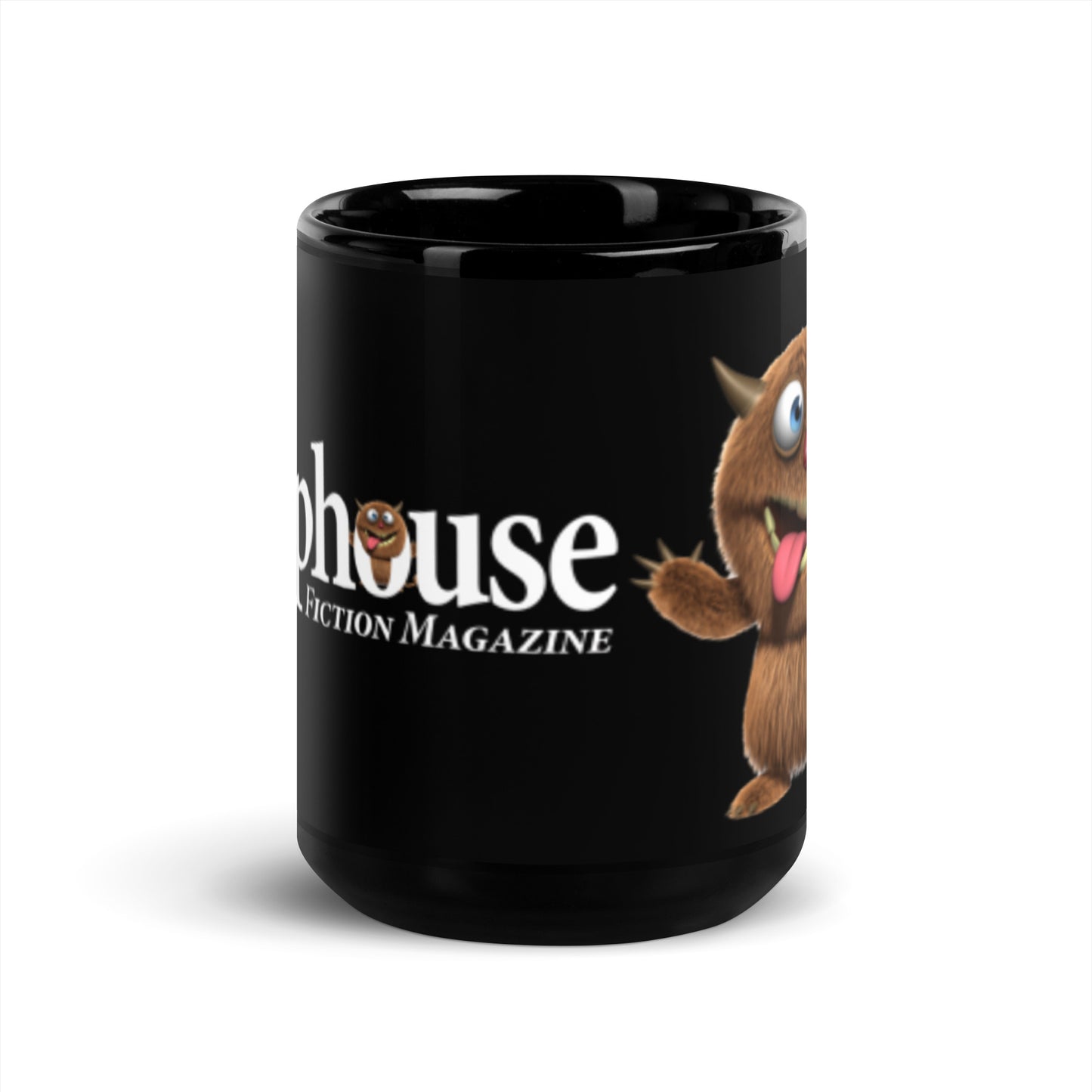 Wake-Up Smiling THUMPER & PULPHOUSE GLOSSY BLACK MUG - Goofy Coffee Tea Mug Fun & Humorous