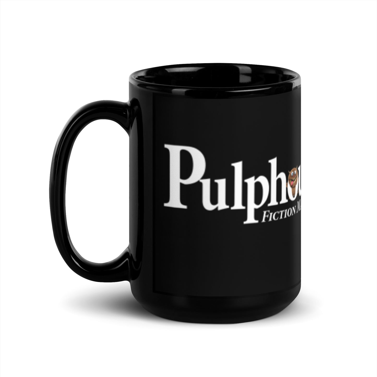 Wake-Up Smiling THUMPER & PULPHOUSE GLOSSY BLACK MUG - Goofy Coffee Tea Mug Fun & Humorous