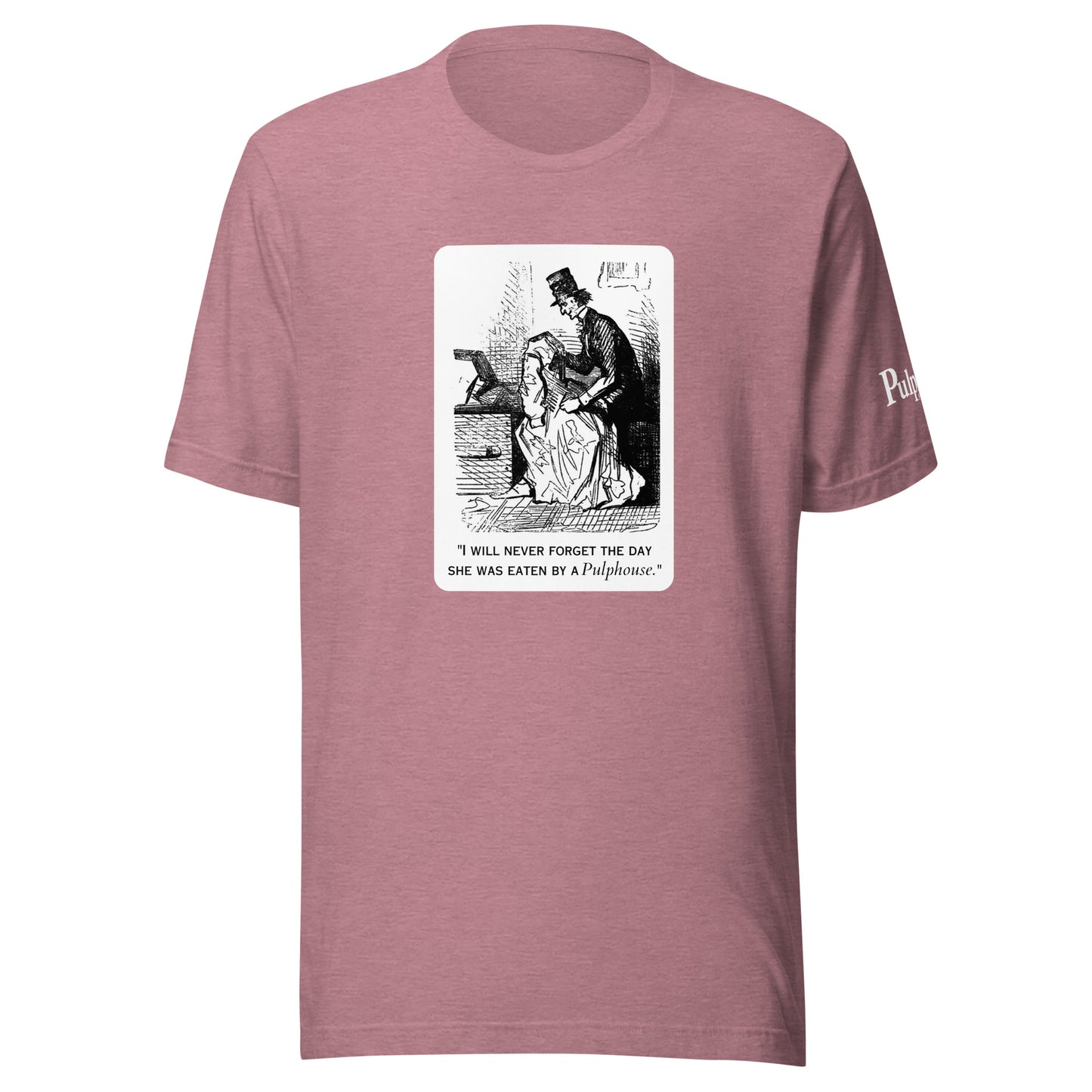 Make Strangers Laugh EATEN BY A PULPHOUSE CARTOON T-SHIRT - Fun Humorous Vintage Cartoon Short Sleeve T-Shirt Pulphouse Fiction Magazine